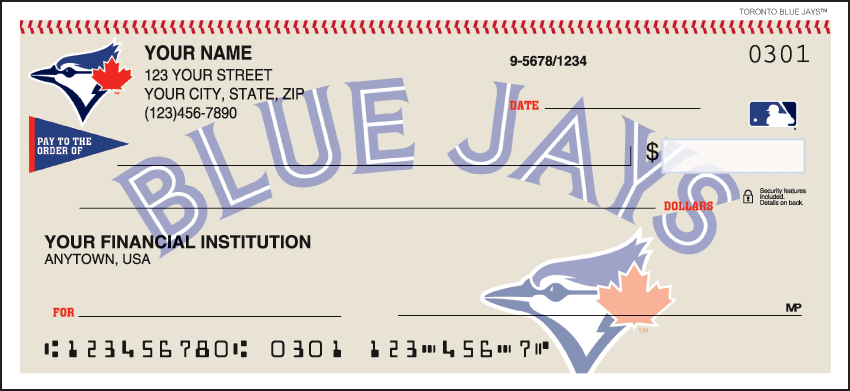 MLB TORONTO BLUE JAYS CHECKS