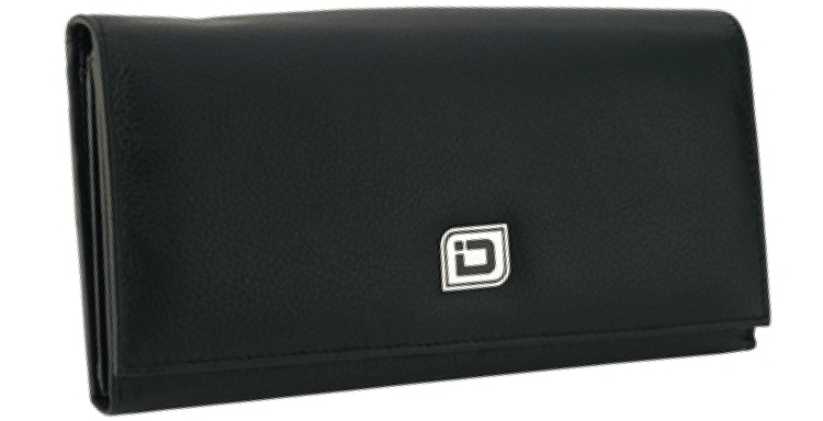 Buy Ladies Leather Clutch Wallet, Black RFID Wallet