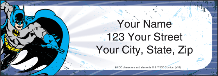 The Justice League Sheeted Address Labels Set of 200