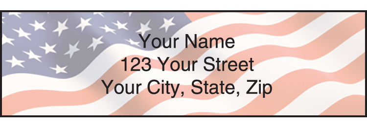 Stars & Stripes Labels Set of 200