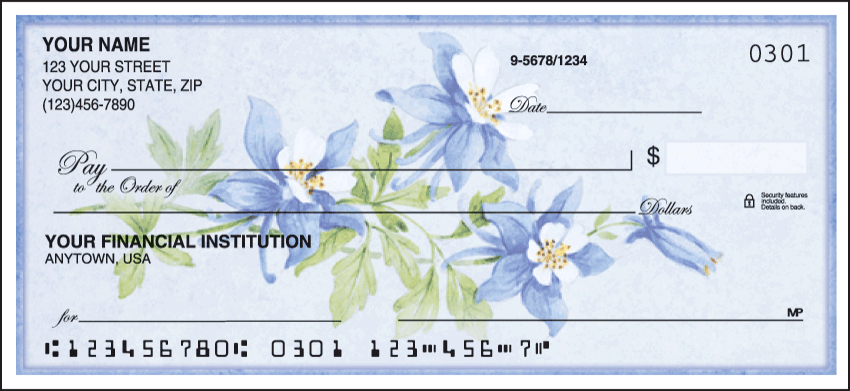 American Wildflowers Personal Checks - 1 Box - Duplicates