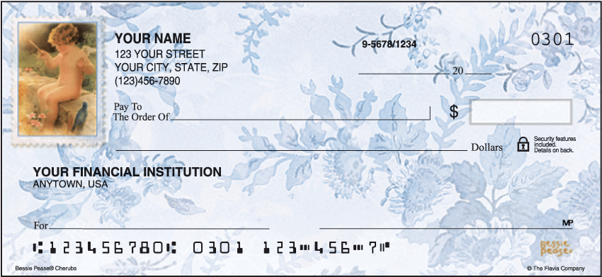 Bessie Pease Cherubs Inspiration Personal Checks – 1 Box – Singles