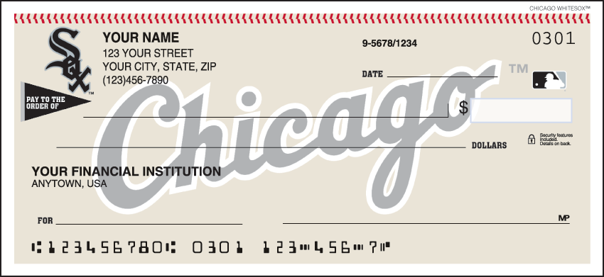 Chicago White Sox Sports Personal Checks 1 Box Duplicates