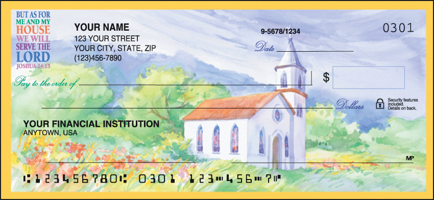 Buy Country Churches Checks Personal Checks - 1 Box - Duplicates