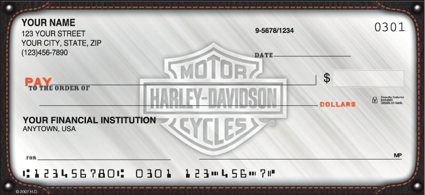 Buy Harley-Davidson Live the Legend Recreation Personal Checks - 1 Box - Duplicates