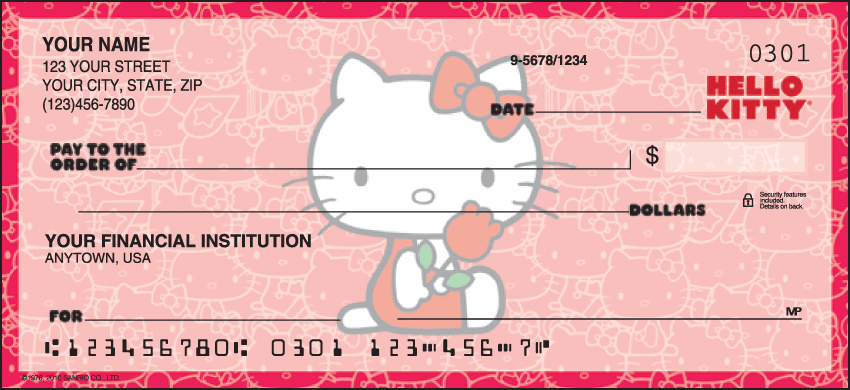 Buy Hello Kitty Classics Cartoon Personal Checks - 1 Box - Duplicates