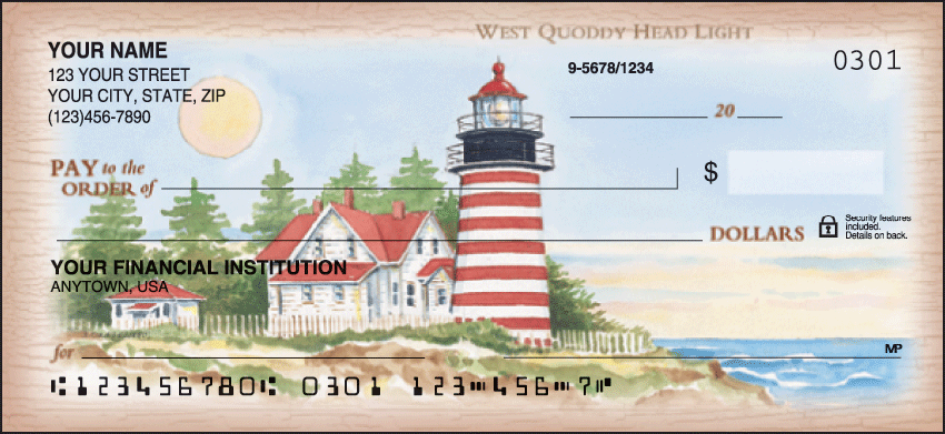 Buy Lighthouses Scenic Personal Checks - 1 Box - Singles