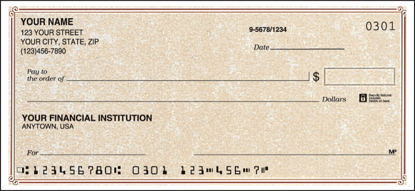 Parchment Checks no monogram 1 box Personal Checks - 1 Box - Singles