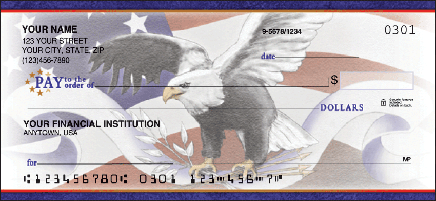 Pride in America Inspiration Personal Checks - 1 Box - Singles