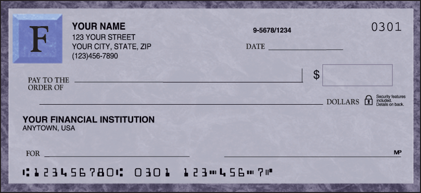 Royal Monogram Classic Personal Checks - 1 Box - Duplicates