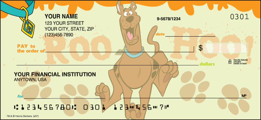 Scooby-Doo Warner Bros Personal Checks - 1 Box - Duplicates
