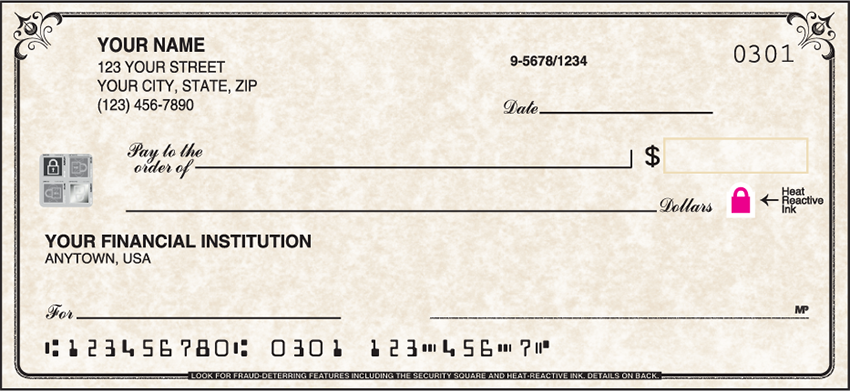 Buy Securiguard Parchment Classic Personal Checks - 1 Box - Singles