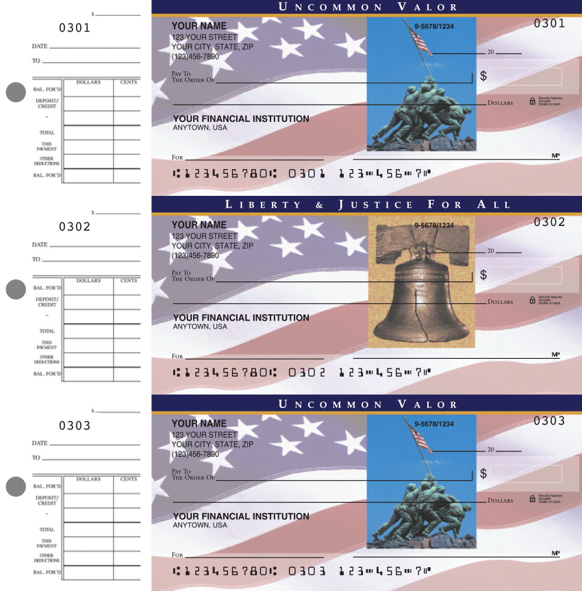 Stars &amp; Stripes Checks - 1 Box - Singles