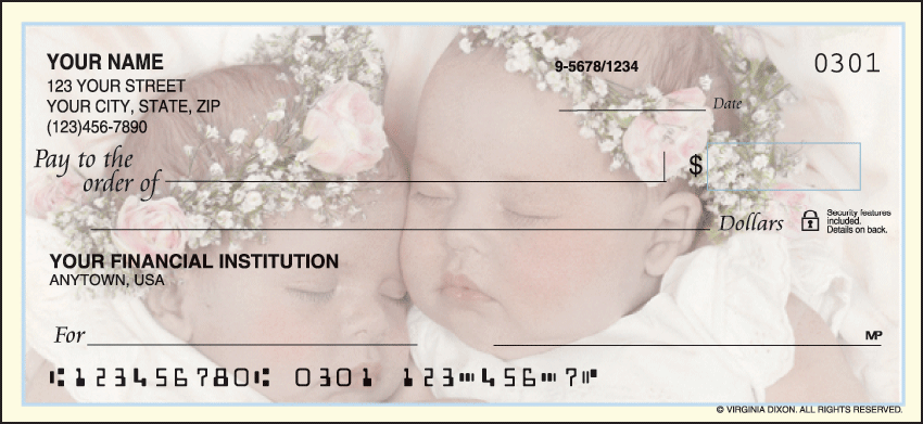 Sweet Dreams Inspiration Personal Checks - 1 Box - Duplicates