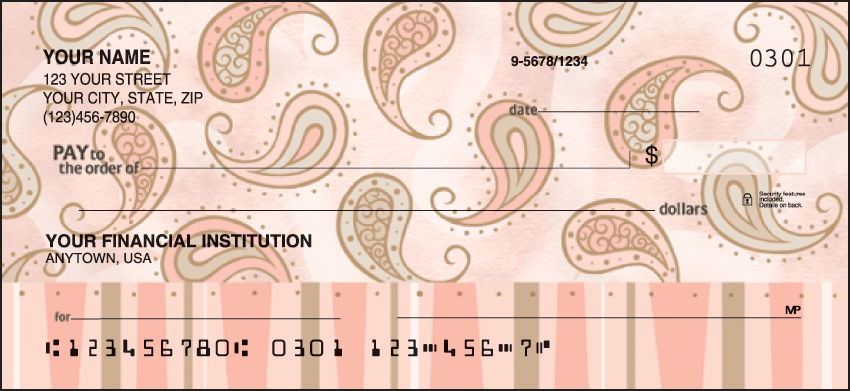 Buy Swirls and Twirls Checks Personal Checks - 1 Box - Singles