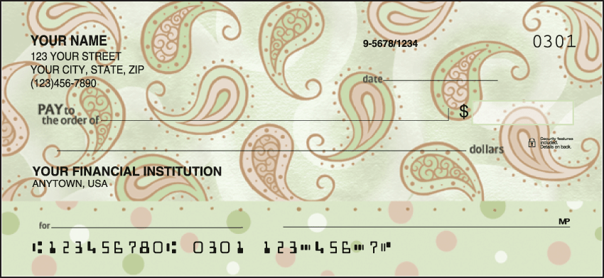 Buy Swirls and Twirls Checks Personal Checks - 1 Box - Singles