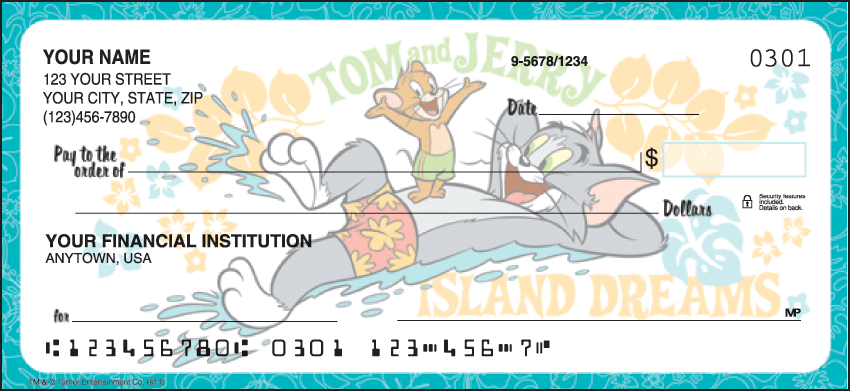 Tom &amp; Jerry Warner Bros Personal Checks - 1 Box - Duplicates