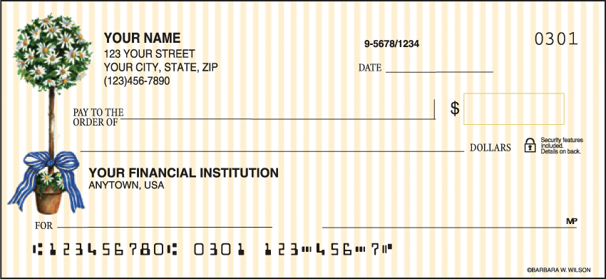 Topiaries Garden Personal Checks - 1 Box - Singles