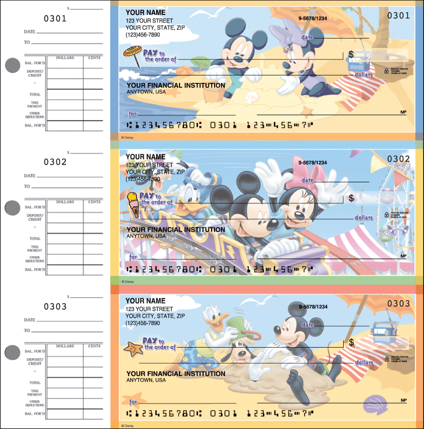 Mickey's Adventures Desk Set Checks - 1 Box - Singles